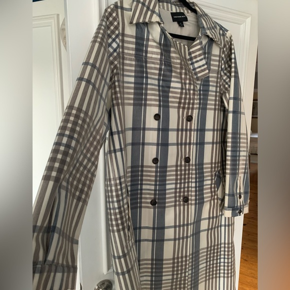 Plus Size Full-length Plaid Raincoat - Picture 3 of 6